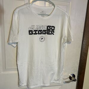 Just Go Bigger Nike Tshirt White Size Large #222